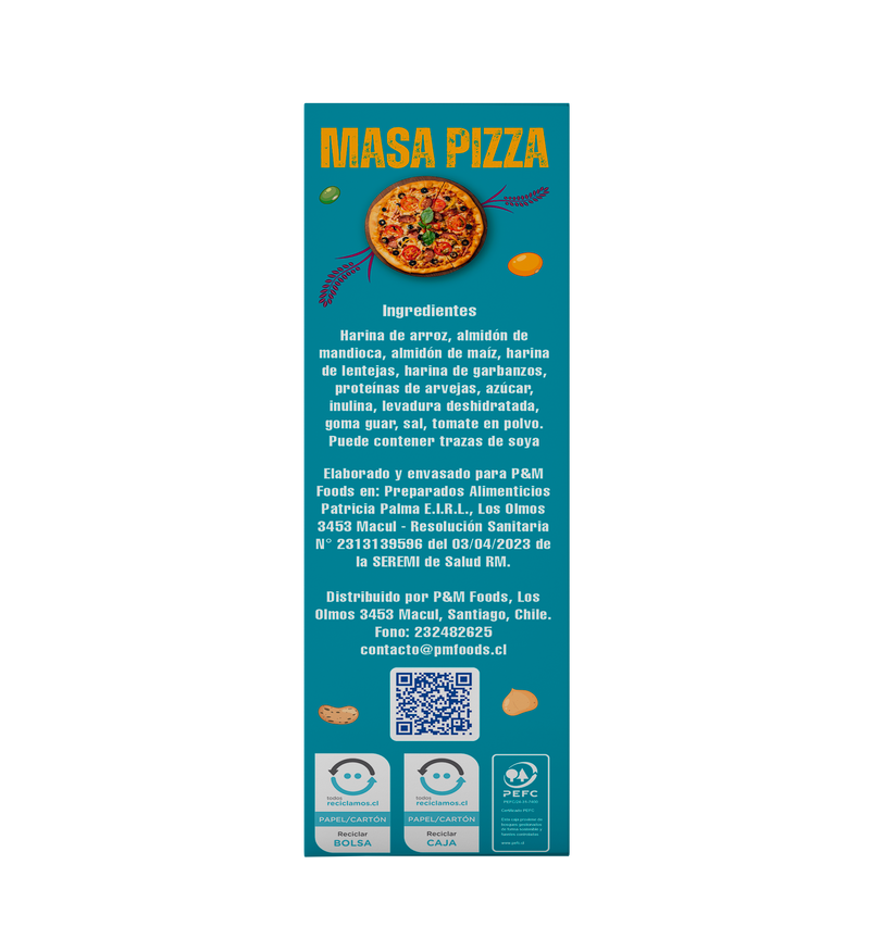 Premezcla Masa Pizza Sin Gluten 500 Gr